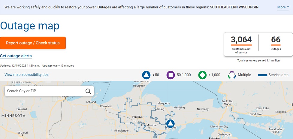 We Energies outage map